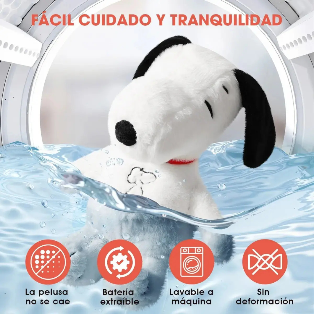Peluche Snoopy con Respiración rítmica para bebés.