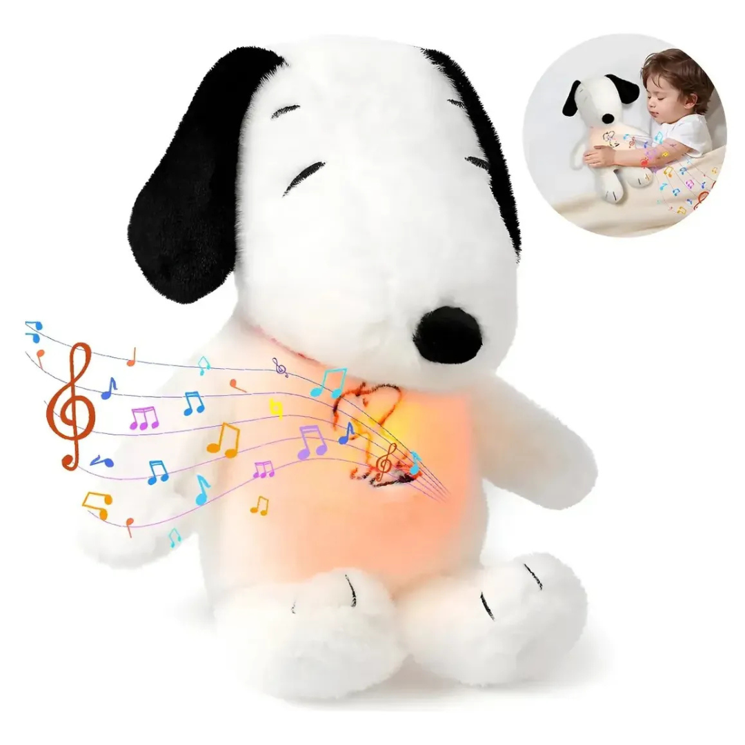 Peluche Snoopy con Respiración rítmica para bebés.